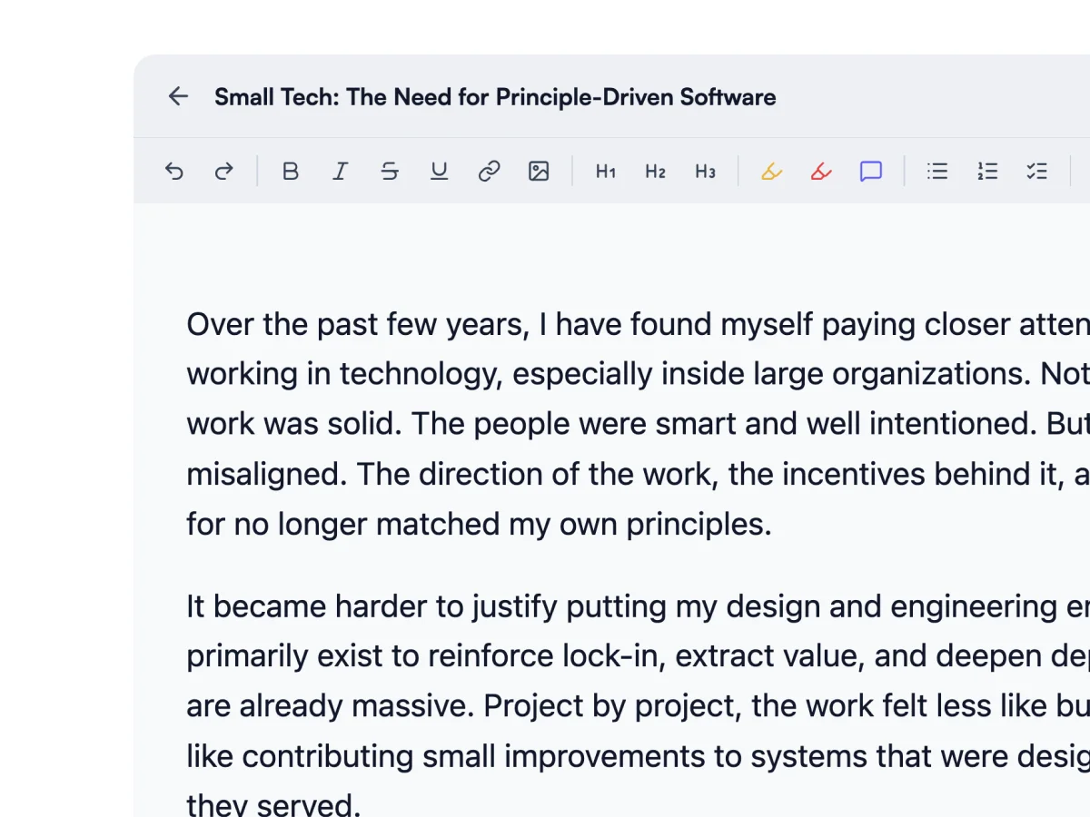 cDox private document editor showing encrypted Canadian-hosted writing environment